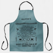 Custom Recipe Dusty Blue Schürze | Koch Baker Gift (Vorderseite)