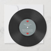 Custom Record Album Novelty Wedding Einladung (Rückseite)