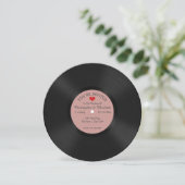 Custom Record Album Novelty Wedding Einladung (Stehend Vorderseite)