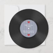 Custom Record Album Novelty Wedding Einladung (Rückseite)