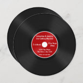 Custom Record Album Novelty Wedding Einladung (Vorne/Hinten)