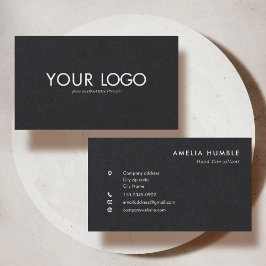 Custom Rectangular Logo Business card template Visitenkarte