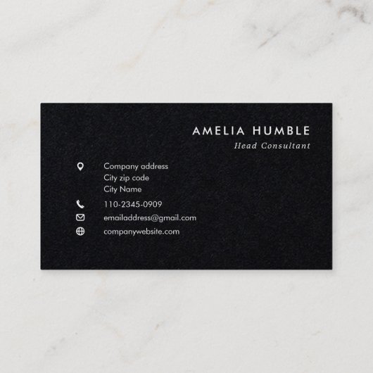 Custom Rectangular Logo Business card template Visitenkarte (Rückseite)