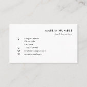 Custom Rectangular Logo Business card template Visitenkarte (Rückseite)