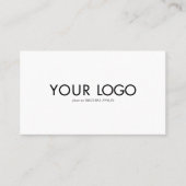 Custom Rectangular Logo Business card template Visitenkarte (Vorderseite)