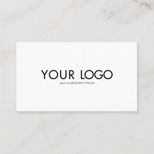 Custom Rectangular Logo Business card template Visitenkarte (Vorderseite)