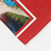 Custom Red 10 Foto Merry Christmas Pets Fleecedecke (Ecke)