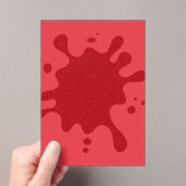 Custom Red Acrylic Invitation – Bold Splash Design Acryleinladungen (Insitu (Handheld))