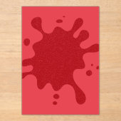 Custom Red Acrylic Invitation – Bold Splash Design Acryleinladungen (Vorderseite)
