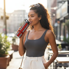 Custom Red and Black Race Sport Strip Thermosbecher