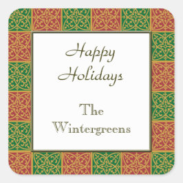 Custom Red and Green Holiday Baking Stickers