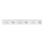 Custom Red and Green MERRY AND BRIGHT Christmas Ripsband (Vorderseite)