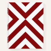 Custom Red and White Chevrons Notebook Notizblock (Vorderseite)