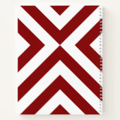 Custom Red and White Chevrons Notebook Notizblock (Rückseite)