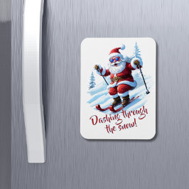 Custom Red and White Funny Funny Niedlich Weihnach Magnet