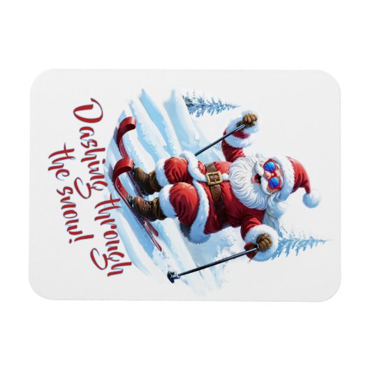 Custom Red and White Funny Funny Niedlich Weihnach Magnet (Horizontal)