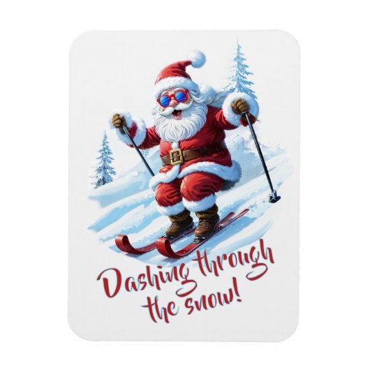Custom Red and White Funny Funny Niedlich Weihnach Magnet (Vertikal)