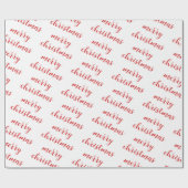 Custom Red And White Template Merry Christmas Gift Geschenkpapier (Flach)