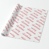 Custom Red And White Template Merry Christmas Gift Geschenkpapier (Ungerollt)