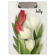 Custom Red and White Tulips Floral