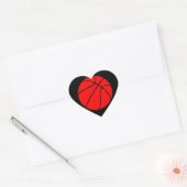 Custom Red Basketball Heart Scrapbook Stickers (Umschlag)