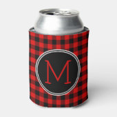 Custom Red Black Buffalo Karo Kariertes Muster Dosenkühler (Kanne Vorderseite)