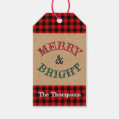 Custom Red Black Buffalo Lumberjack Kariertes Must Geschenkanhänger (Vorderseite)