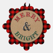 Custom Red Black Buffalo Lumberjack Kariertes Must Ornament Karte (Vorderseite)