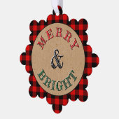 Custom Red Black Buffalo Lumberjack Kariertes Must Ornament Karte (Linke Ecke)
