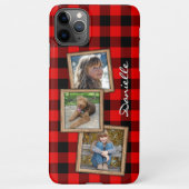 Custom Red Black Buffalo Lumberjack Karo Kariert iPhone Hülle (Rückseite)
