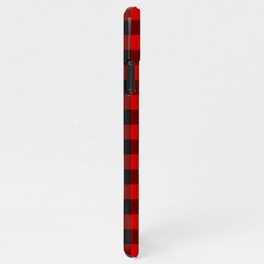 Custom Red Black Buffalo Lumberjack Karo Kariert iPhone Hülle (Rechte Seite)