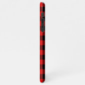 Custom Red Black Buffalo Lumberjack Karo Kariert iPhone Hülle (Linke Seite)