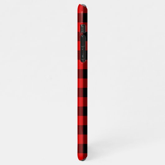 Custom Red Black Buffalo Lumberjack Karo Kariert iPhone Hülle (Linke Seite)