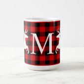 Custom Red Black Buffalo Lumberjack Karo Kariert Kaffeetasse (Mittel)