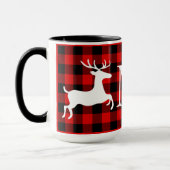 Custom Red Black Buffalo Lumberjack Karo Kariert Tasse (Links)
