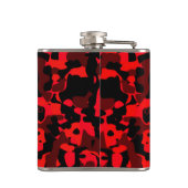 Custom Red Black Camouflage Mascula Flask Flachmann (Rückseite)
