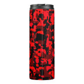 Custom Red Black Camouflage Thermal Tumbler Thermosbecher (Rückseite)