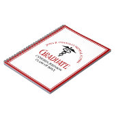 Custom Red Black Medical School Abschluss Notizblock (Linke Seite)