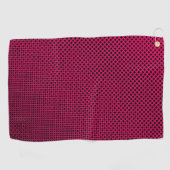 Custom Red Black Personalisiert Golfer Golfhandtuch (Horizontal)