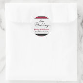 :custom: Red/Black Wedding Invitation Siegel Runder Aufkleber (Tasche)