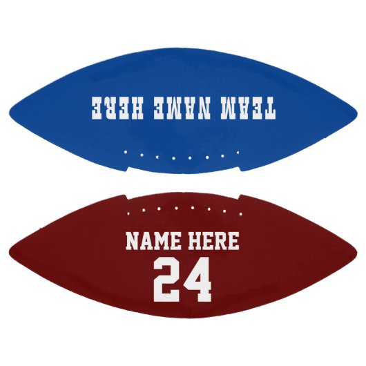 CUSTOM RED BLUE NUMMER NAME TYPOGRAPHY FOOTBALL (Paneele)
