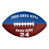 CUSTOM RED BLUE NUMMER NAME TYPOGRAPHY FOOTBALL (Vorderseite)