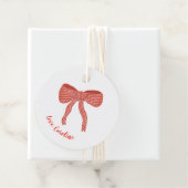 Custom Red Bow Personalized Valentine's Day  Geschenkanhänger (Beispiel)