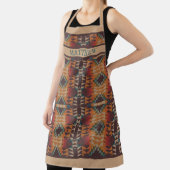 Custom Red Brown Aquamarin Blue Orange Mosaik Art Schürze (InSitu)