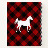 Custom Red Buffalo Kariert Horse Lover Notizblock (Rückseite)