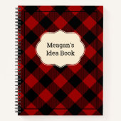Custom Red Buffalo Kariert Notizblock (Vorderseite)