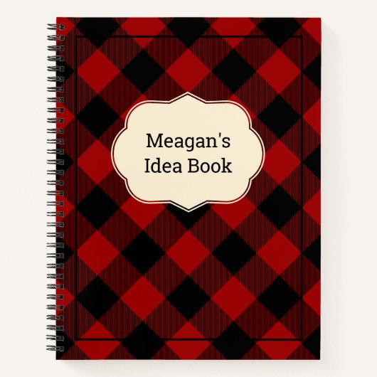 Custom Red Buffalo Kariert Notizblock (Vorderseite)
