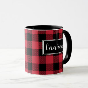 Custom Red Buffalo Karo Karierte Tasse