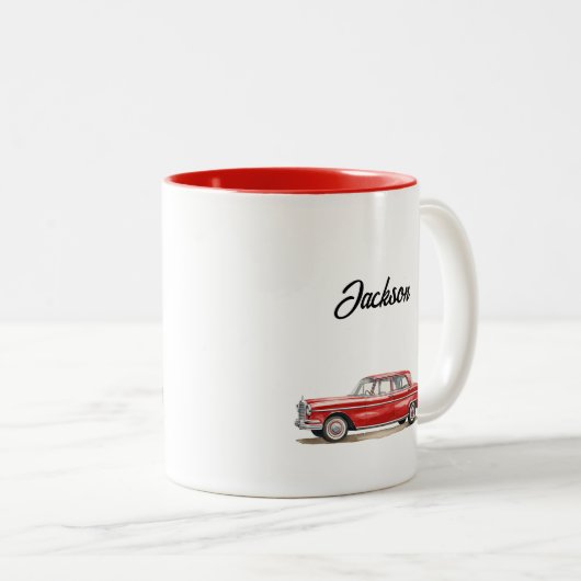 Custom Red Car Tasse (VorderseiteRechts)