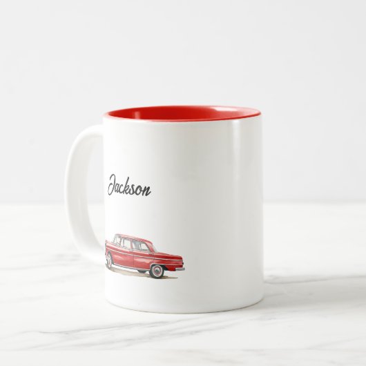 Custom Red Car Tasse (Vorderseite Links)